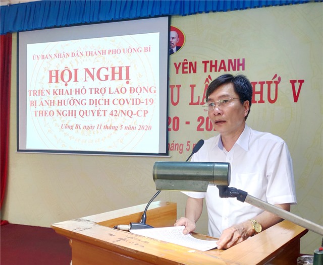 Uông Bí: triển khai hỗ trợ lao động bị ảnh hưởng do dịch Covid-19