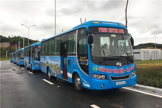 Tuyến xe buýt miễn phí Sân bay Vân Đồn – Hạ Long – Yên Tử đi vào hoạt động