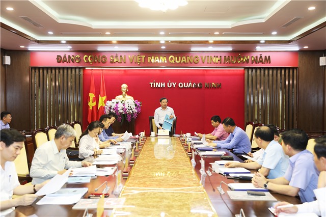 Ban Thường vụ Tỉnh ủy làm việc với Ban Thường vụ Thành uỷ Uông Bí