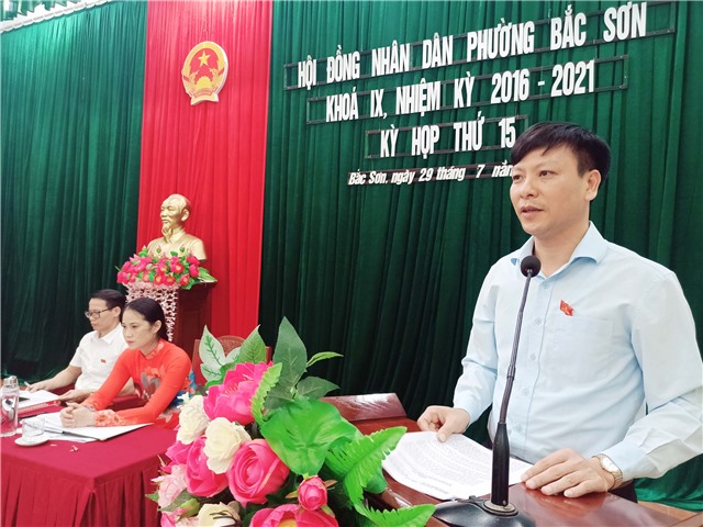 Kỳ họp thứ 15 HĐND phường Bắc Sơn khóa IX