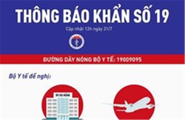 Thông báo khẩn người liên quan BV Đà Nẵng và chuyến bay VN166