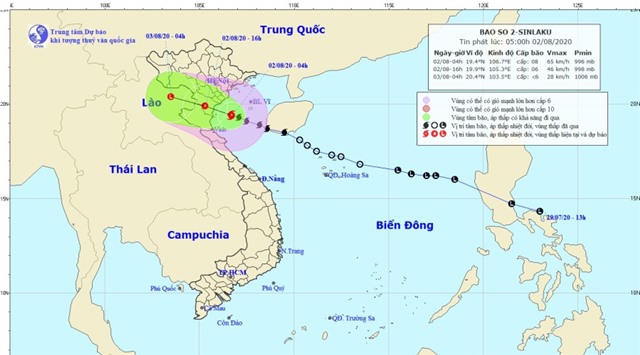 Bão số 2 giật cấp 10, khả năng đổ bộ các tỉnh từ Ninh Bình đến Nghệ An