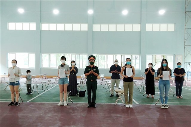 Thêm 12 công dân hoàn thành cách ly tại Trung đoàn 244