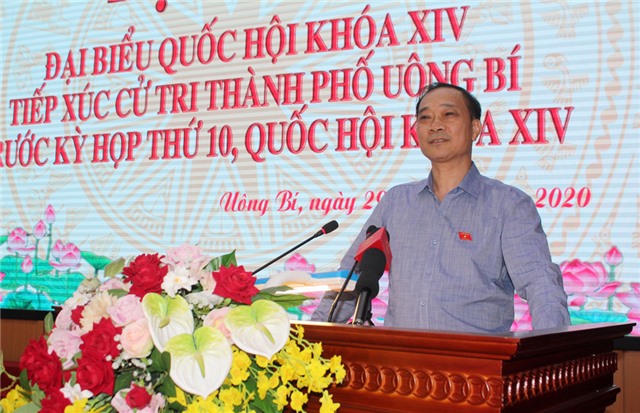 Đại biểu Quốc hội tiếp xúc cử tri thành phố Uông Bí