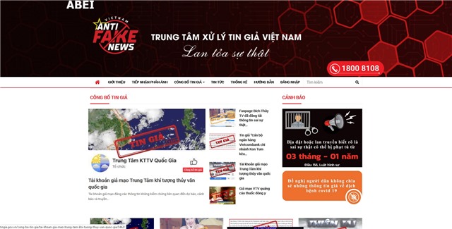 Thành lập Trung tâm Xử lý tin giả Việt Nam