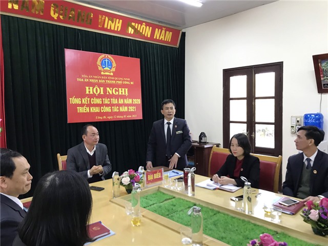 Tòa án nhân dân TP Uông Bí: Tổng kết công tác Tòa án và Hội thẩm nhân dân năm 2020, triển khai nhiệm vụ năm 2021