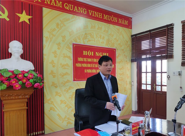 Thường trực Thành ủy làm việc với Đảng bộ phường Phương Đông