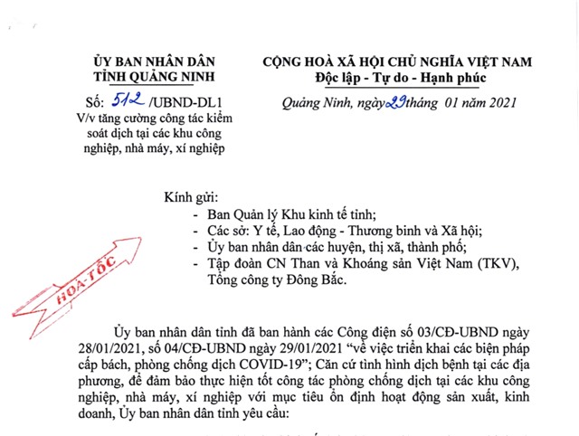 Tăng cường công tác kiểm soát dịch tại các khu công nghiệp, nhà máy, xí nghiệp