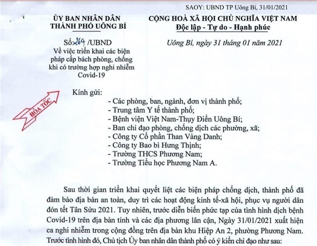 Triển khai các biện pháp cấp bách, phòng chống khi có trường hợp nghi nhiễm Covid-19