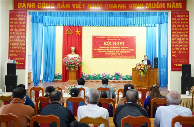 Triển khai  chương trình hành động của Ban Dân vận Trung ương thực hiện NQ Đại hội XIII của Đảng