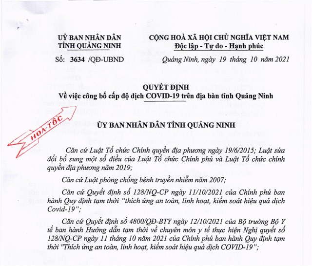 Quảng Ninh công bố cấp độ dịch Covid-19: Toàn tỉnh thuộc "vùng xanh"