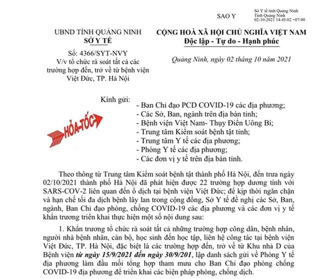 Tổ chức rà soát tất cả các trường hợp đến, trở về từ Bệnh viện Việt Đức, TP Hà Nội