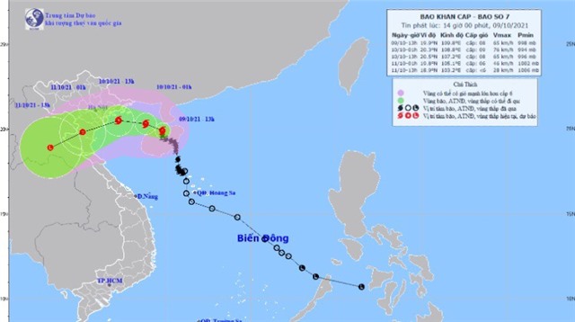 Bão số 7 ảnh hưởng trực tiếp đến các tỉnh phía Đông Bắc Bộ và Bắc Trung Bộ, miền Bắc trở lạnh do không khí lạnh