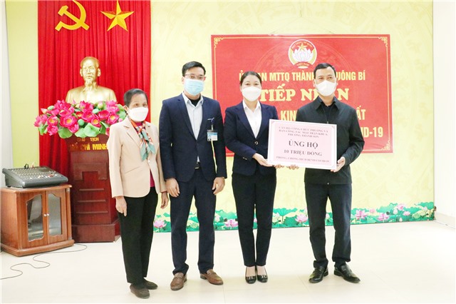 MTTQ thành phố tiếp nhận kinh phí ủng hộ phòng, chống dịch Covid-19