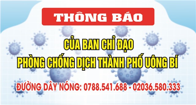 Đến 16 giờ ngày 09/11/2021, TP Uông Bí ghi nhận thêm 1 trường hợp dương tính với SARS-Cov-2, đã được cách ly, quản lý