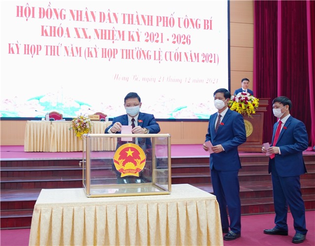 Kỳ họp thứ V, HĐND thành phố Uông Bí khoá XX, nhiệm kỳ 2021 – 2026: Hoàn thành nội dung, chương trình đề ra