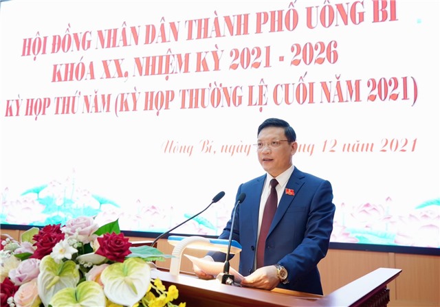 Phiên làm việc buổi sáng Kỳ họp thứ V, HĐND thành phố khoá XX, nhiệm kỳ 2021-2026