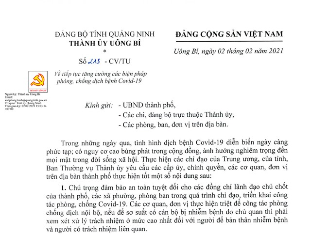 Tiếp tục tăng cường các biện pháp phòng, chống dịch bệnh Covid-19