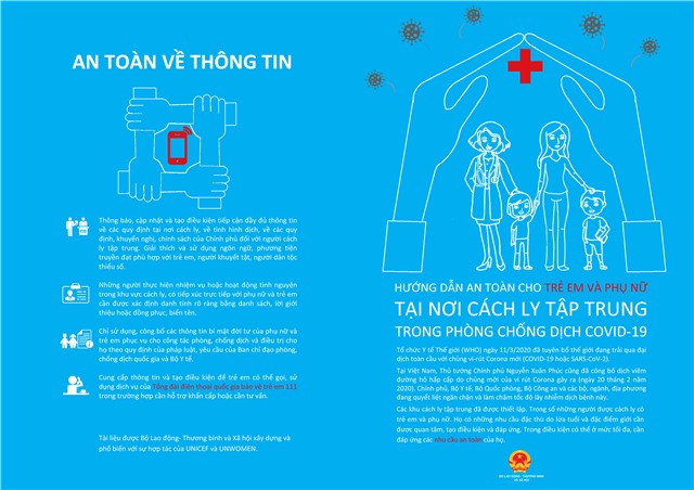Hướng dẫn an toàn cho trẻ em và phụ nữ tại các khu cách ly tập trung phòng dịch Covid-19