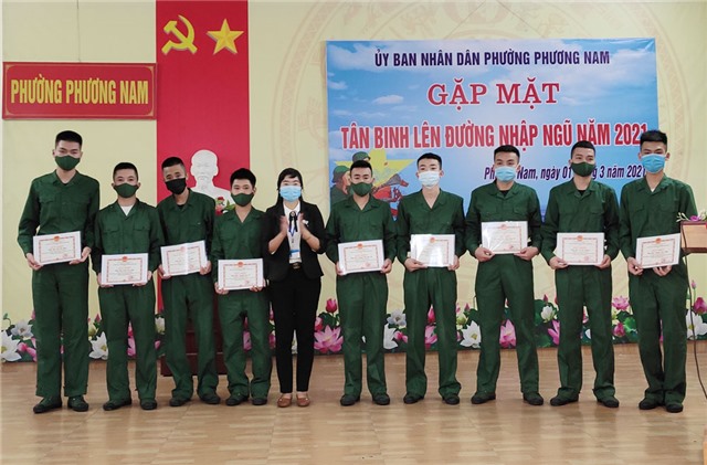 Phường Phương Nam: Gặp mặt 35 thanh niên chuẩn bị lên đường nhập ngũ