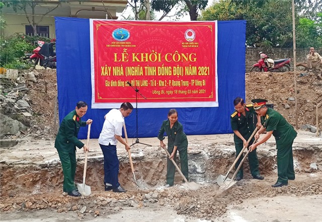 Khởi công xây nhà nghĩa tình đồng đội cho hội viên cựu chiến binh