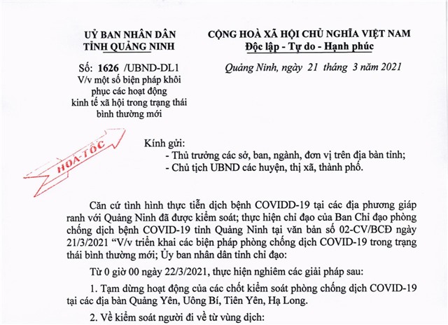 Một số biện pháp khôi phục các hoạt động kinh tế - xã hội trong trạng thái bình thường mới