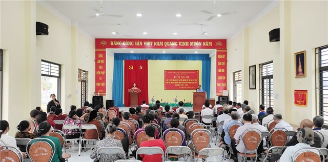 Hội nghị lấy ý kiến nhận xét và tín nhiệm của cử tri nơi cư trú đối với người ứng cử đại biểu HĐND các cấp nhiệm kỳ 2021-2026