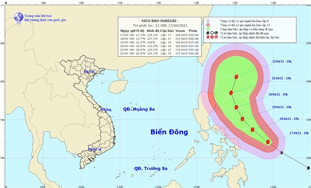 Sẵn sàng ứng phó với siêu bão SURIGAE