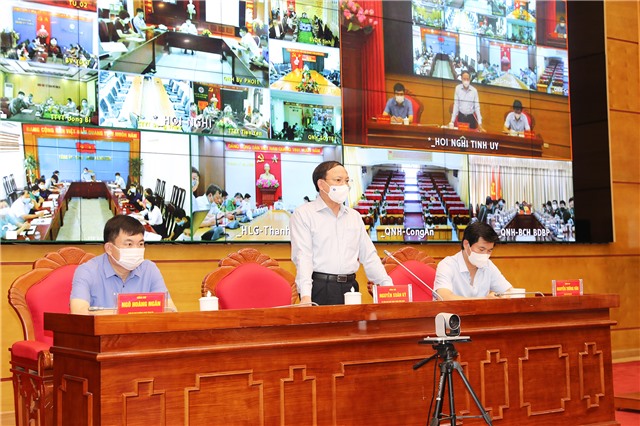 Họp trực tuyến toàn tỉnh triển khai các nhiệm vụ phòng, chống Covid-19