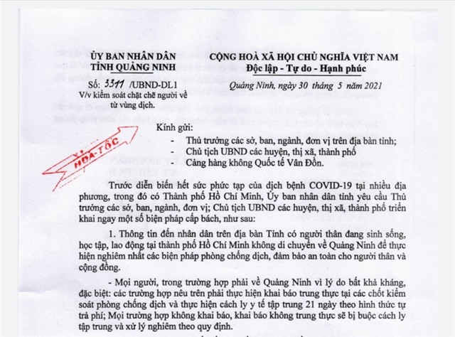 Kiểm soát chặt chẽ người về từ vùng dịch