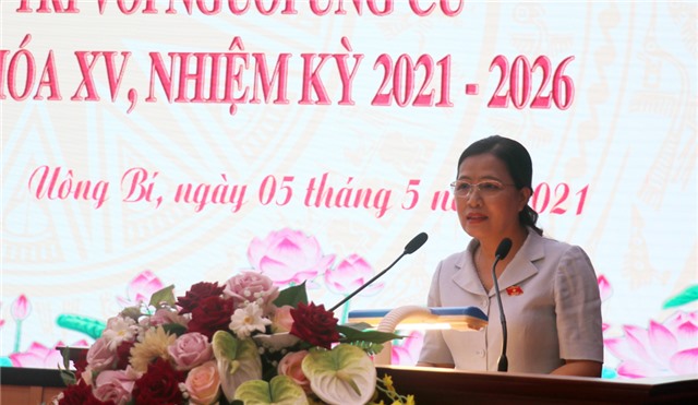 Hội nghị tiếp xúc giữa cử tri TP Uông Bí với người ứng cử  Đại biểu Quốc hội khóa XV nhiệm kỳ 2021-2026