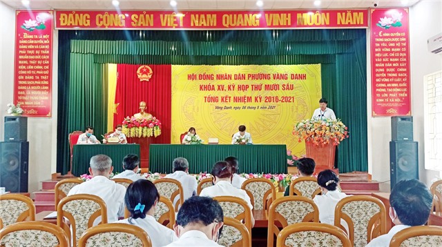 Kỳ họp thứ 16 HĐND phường Vàng Danh khóa XV