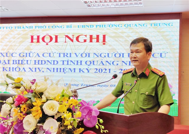 Hội nghị tiếp xúc giữa cử tri với người ứng cử đại biểu HĐND tỉnh Quảng Ninh khóa XIV, nhiệm kỳ 2021-2026