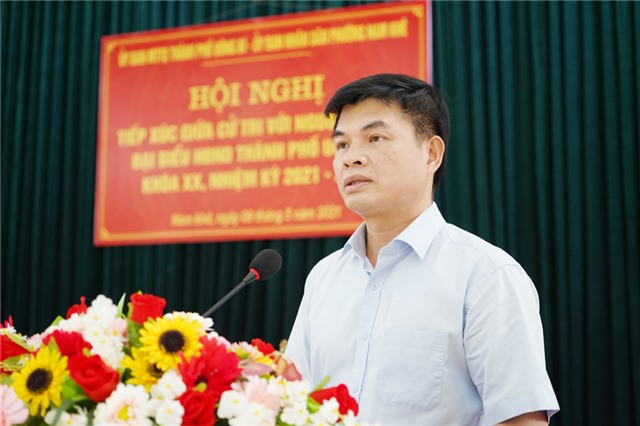 Ứng cử viên đại biểu HĐND thành phố tiếp xúc cử tri phường Nam Khê - Bắc Sơn