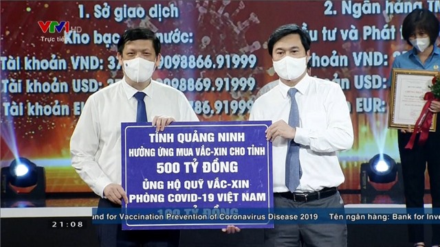 Quảng Ninh hưởng ứng mua vắc-xin cho tỉnh 500 tỷ đồng và ủng hộ Quỹ vắc-xin 100 tỷ đồng