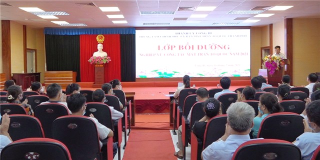 Khai giảng lớp bồi dưỡng nghiệp vụ công tác MTTQ năm 2021