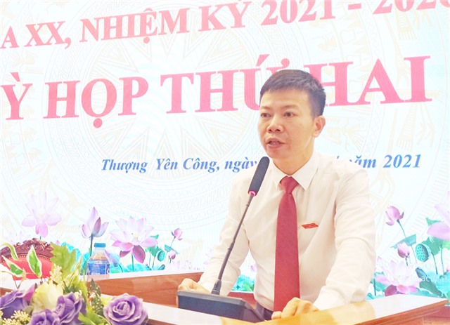 Kỳ họp thứ 2, HĐND xã Thượng Yên Công, nhiệm kỳ 2021-2026