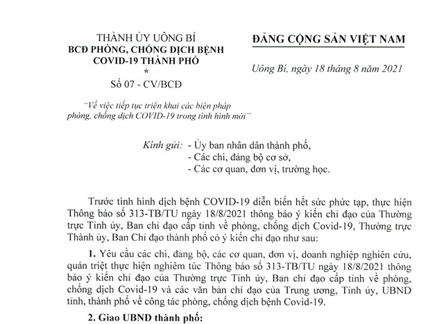 Tiếp tục triển khai các biện pháp phòng, chống dịch COVID-19 trong tình hình mới 