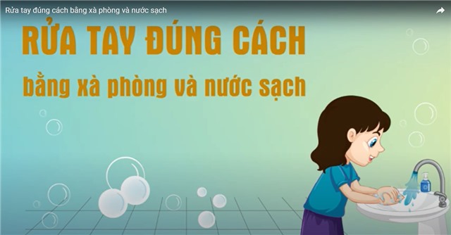 Rửa tay đúng cách bằng xà phòng và nước sạch