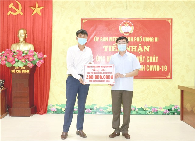 MTTQ thành phố tiếp nhận 400 triệu đồng ủng hộ phòng, chống dịch Covid -19