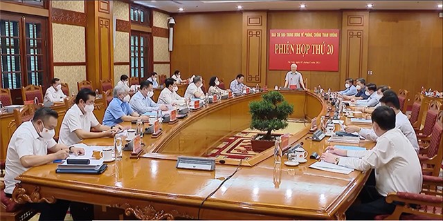 Ban hành Quy định về chức năng, quyền hạn của BCĐ Trung ương về phòng, chống tham nhũng, tiêu cực