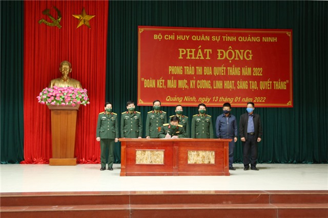 Bộ CHQS tỉnh phát động phong trào thi đua Quyết thắng năm 2022