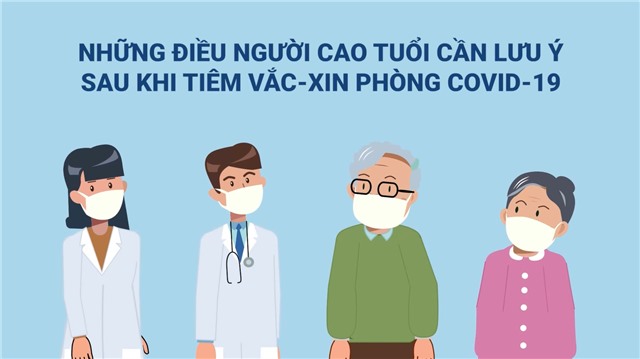 NHỮNG ĐIỀU NGƯỜI CAO TUỔI CẦN LƯU Ý SAU KHI TIÊM CHỦNG VẮC XIN PHÒNG COVID-19