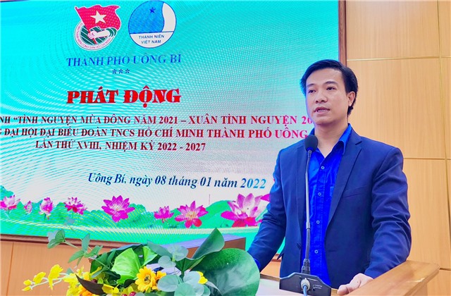 Thành đoàn Uông Bí phát động Chiến dịch Tình nguyện mùa đông và Xuân tình nguyện 2022