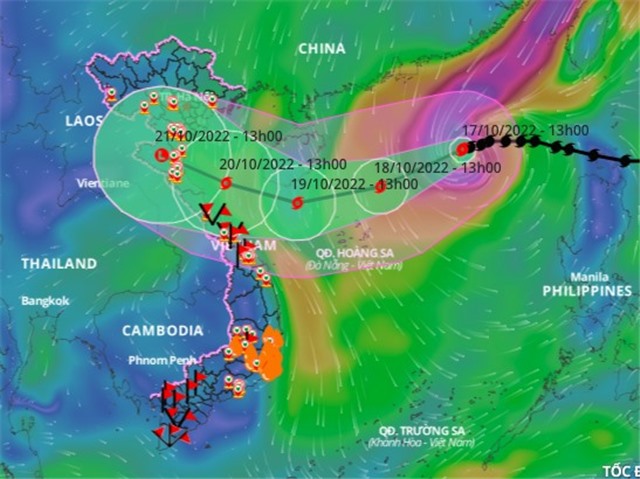 Bão số 6 Nesat khả năng mạnh nhất vào ngày mai, giật cấp 15