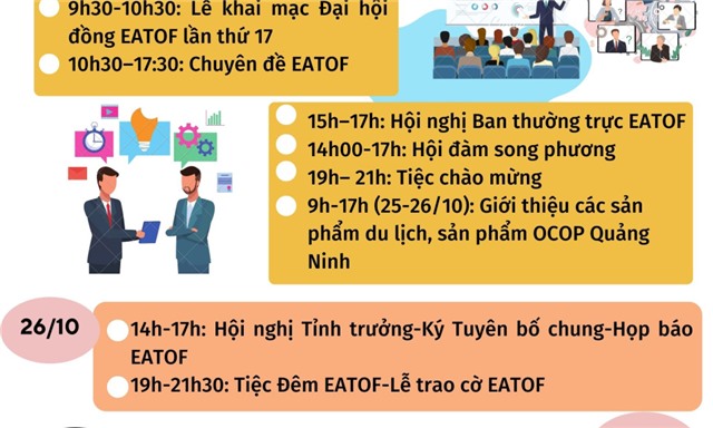 25/10 diễn ra Lễ khai mạc Đại hội đồng EATOF lần thứ 17 năm 2022