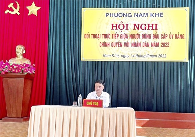 Phường Nam Khê: đối thoại giữa người đứng đầu cấp ủy, chính quyền với Nhân dân