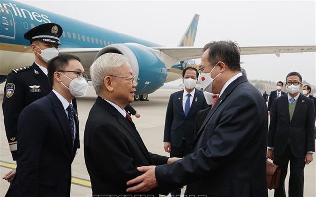 Tổng Bí thư Nguyễn Phú Trọng đến Bắc Kinh, bắt đầu chuyến thăm chính thức nước Cộng hòa Nhân dân Trung Hoa