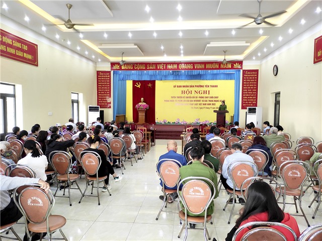 Phường Yên Thanh tuyên truyền pháp luật, hưởng ứng Ngày pháp luật Việt Nam