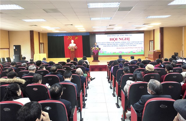 Phường Quang Trung tổng kết công tác Đảng, công tác chính quyền và phong trào thi đua, khen thưởng năm 2022; triển khai phương hướng, nhiệm vụ năm 2023